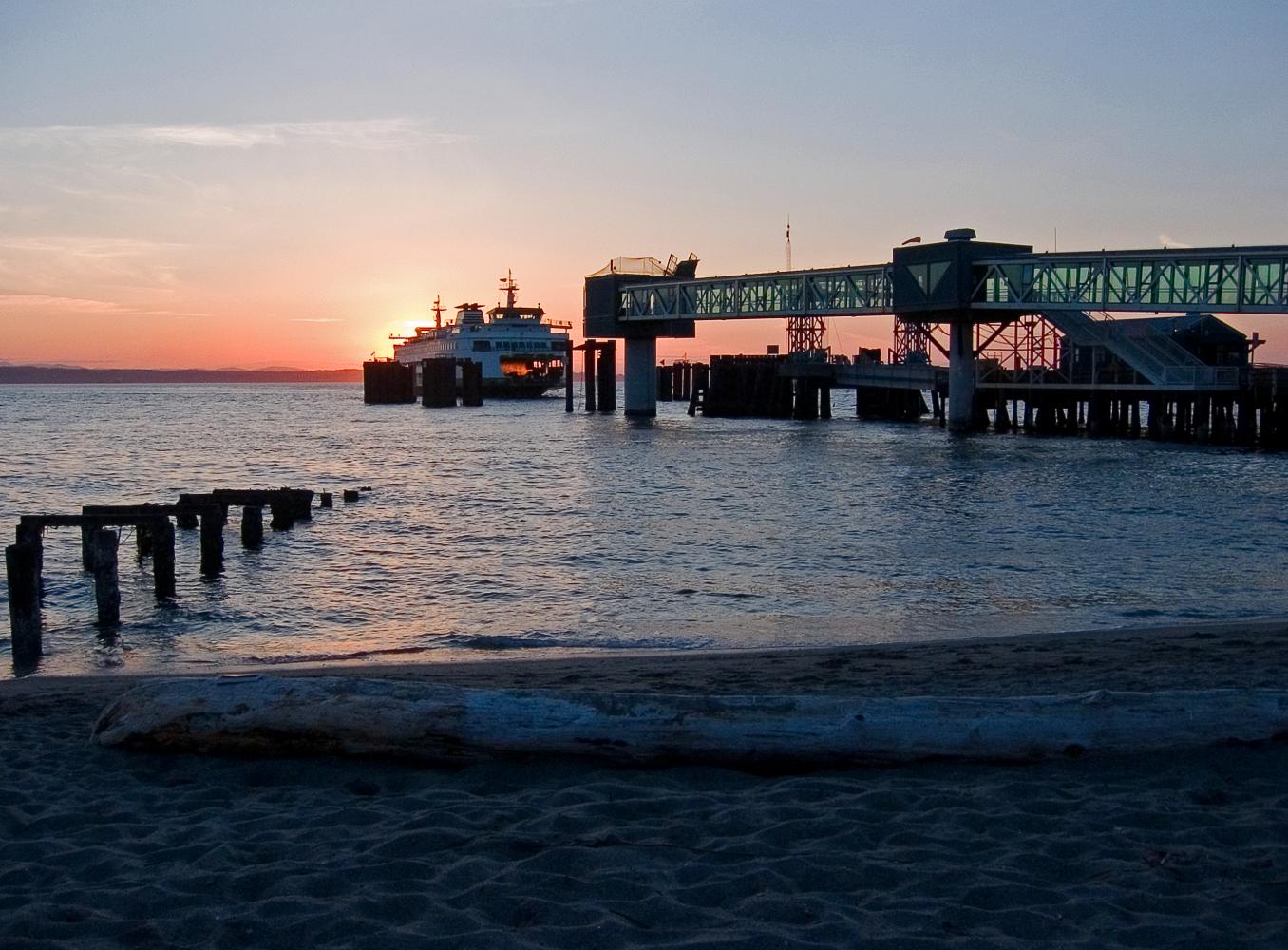 The Edmonds ferry seen from Brackett's Landing. The Edmonds area has plenty of events and activities to enjoy.