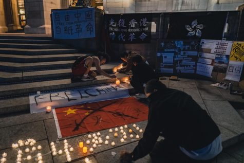 Attendees gather to remember the Tiananmen Square Massacre. 