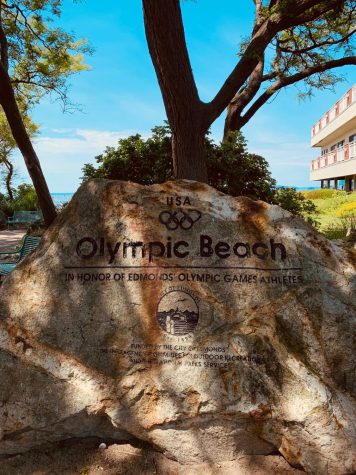 Olympic Beach entrance sign