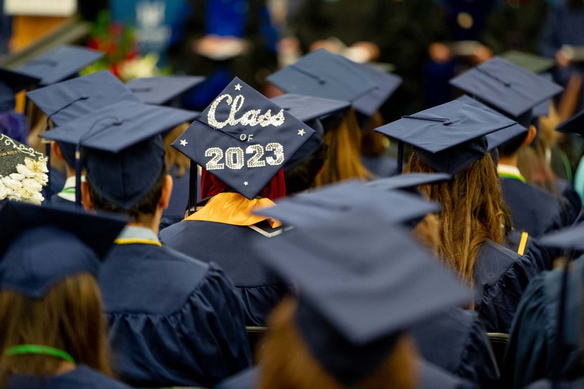 Personalized Cap reads  Class of 2023. 